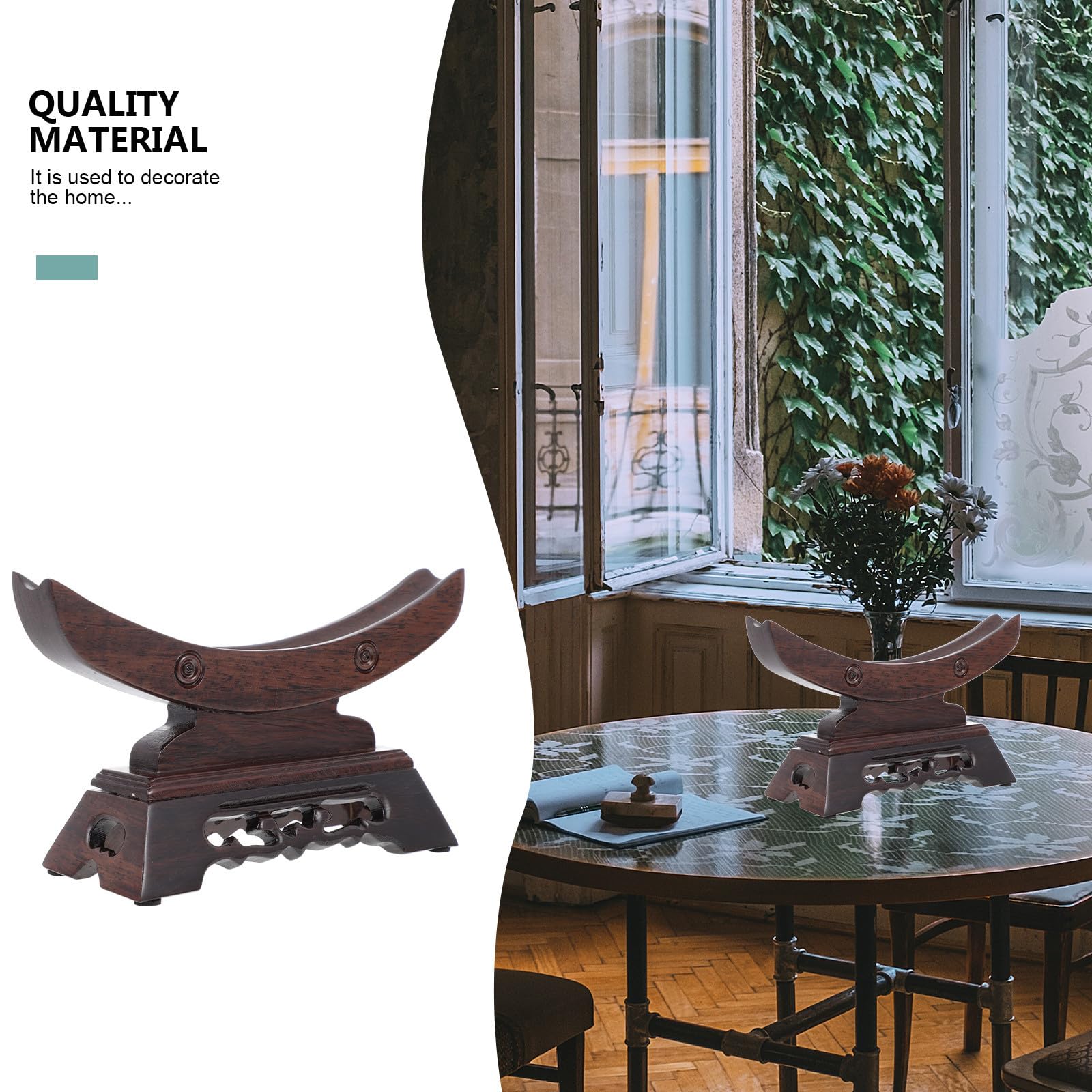 Soporte de Espada de Madera Estante de Espadas de Escritorio Portaespadas Decorativo para Decoración Hogar