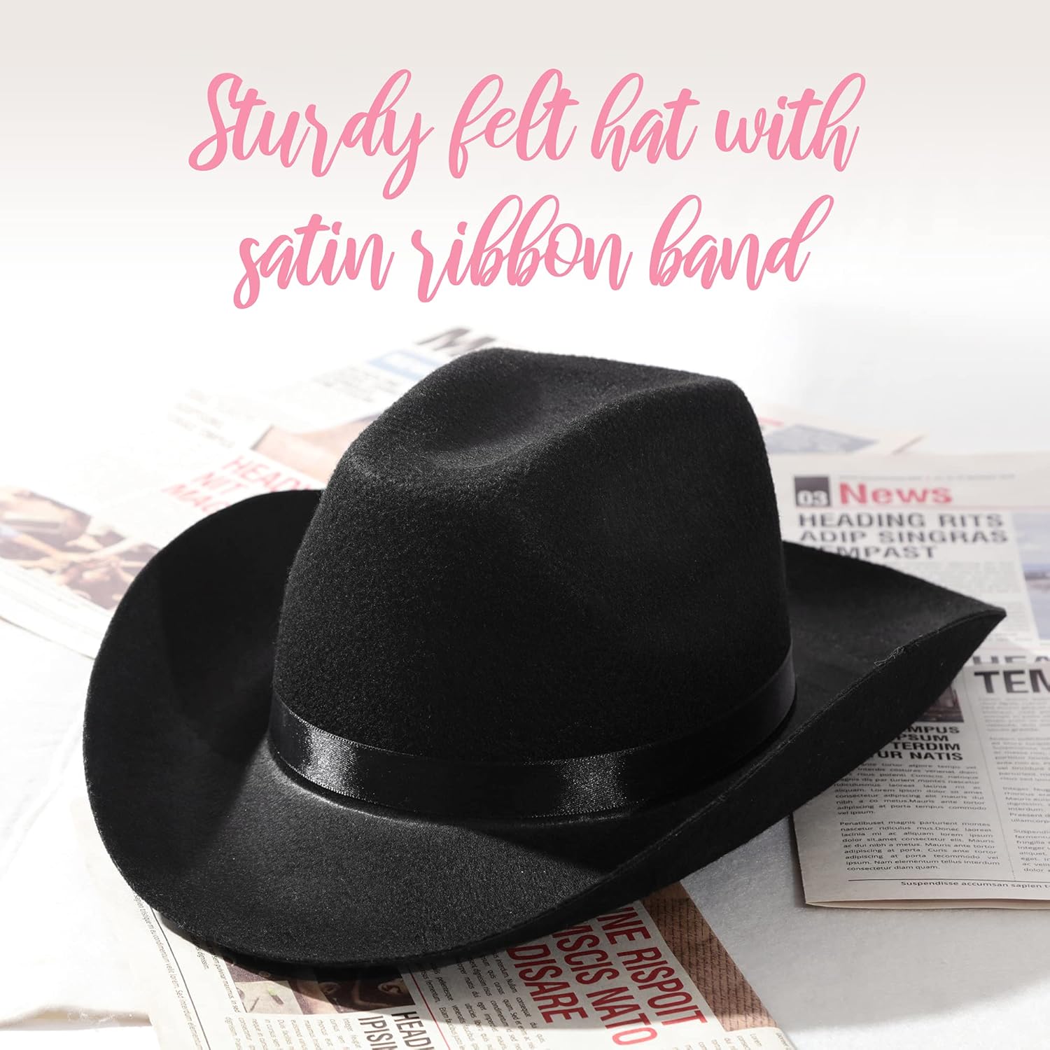 Pop Fizz Designs Bachelorette Cowgirl Hats Includes Bride White Cowboy Hat and Cowgirl Hats