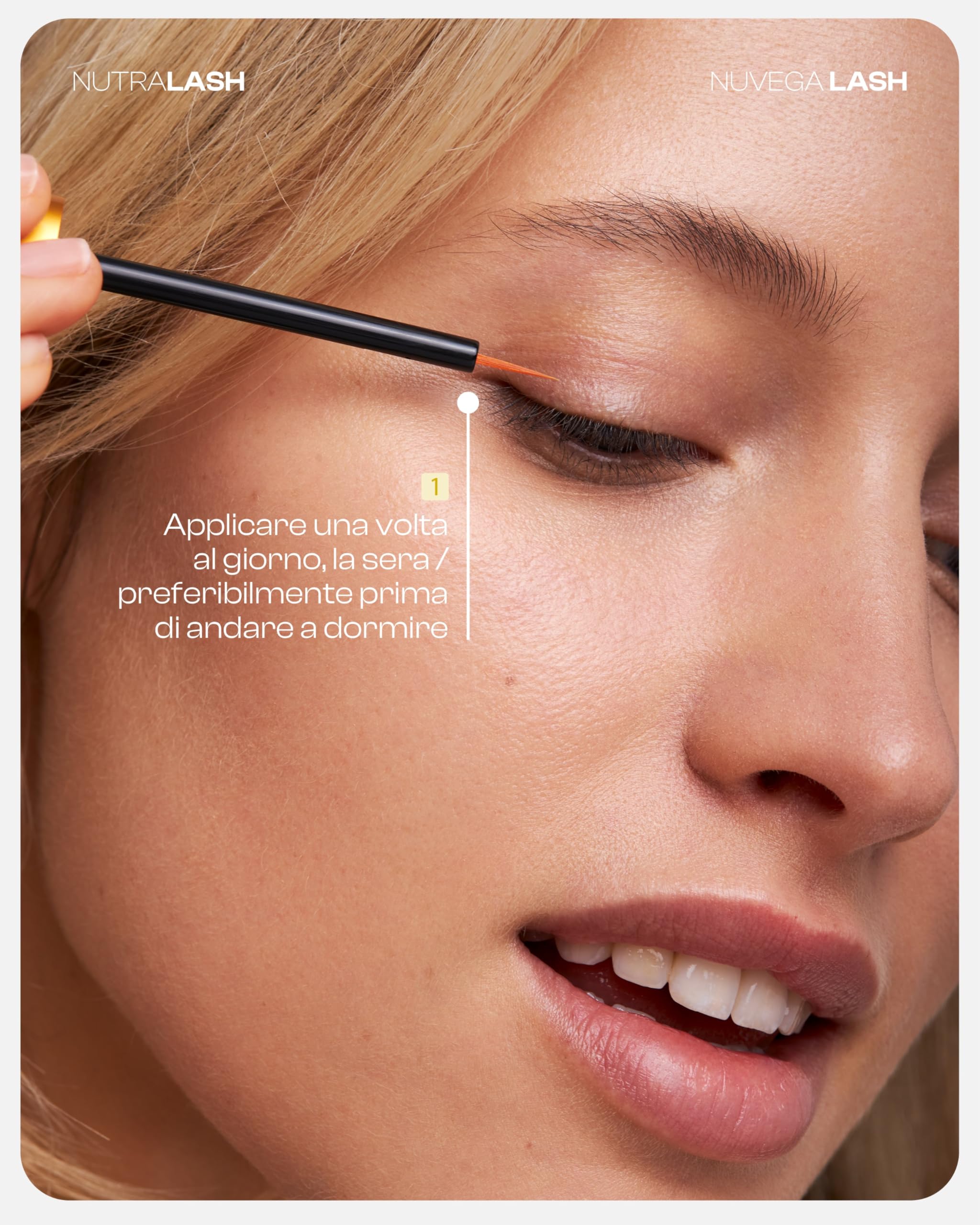 Nuvega Lash Super V - Siero Vegano per Ciglia e Sopracciglia I Ciglia Lunghe in 4-6 Settimane I Eyelash Serum Rigenerante I Siero Crescita/Allungamento Ciglia I Prodotto in Germania I 3ml