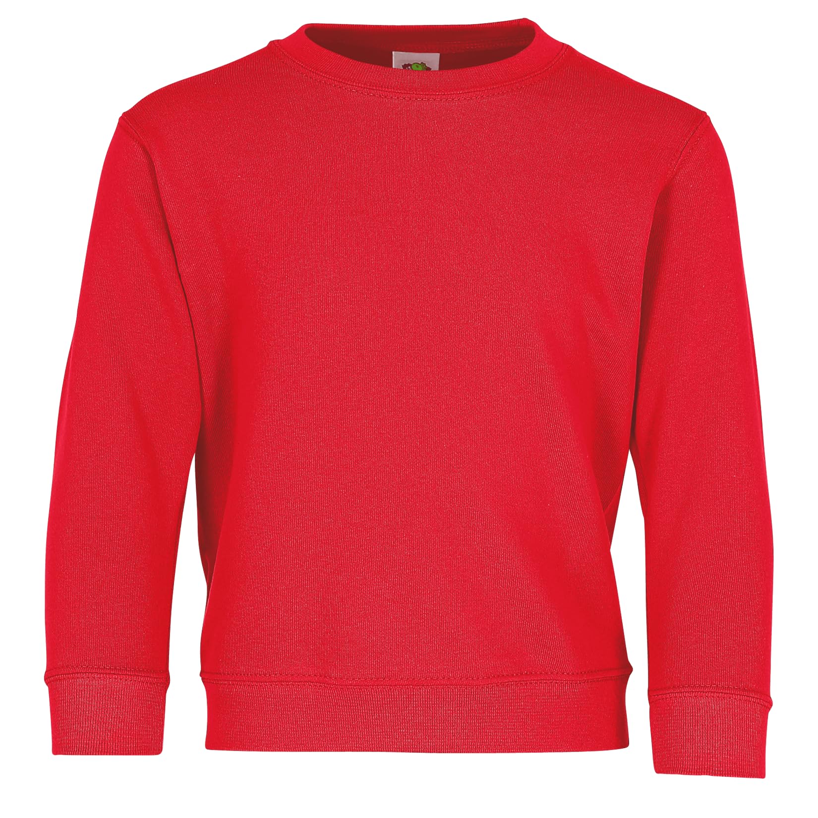 Fruit of the Loom Unisex Kids Set-In Classic Set-In Long Sleeve Sweater, Red (Rot - Rot), 12/13 years