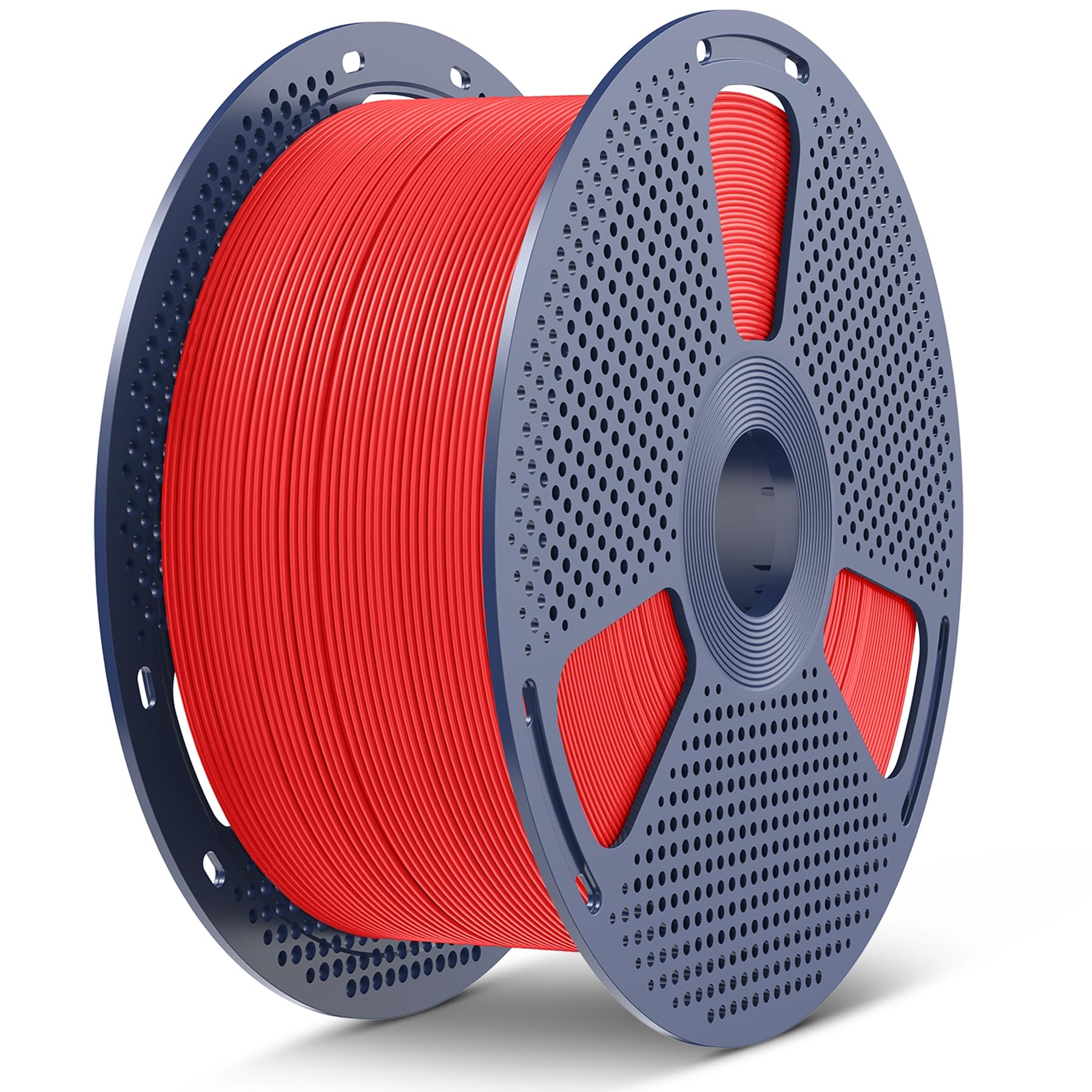 SUNLU 5KG Large Spool PLA Filament, PLA 3D Printer Filament 1.75mm, Big Roll PLA Filament, 5KG Spool (11lbs), PLA Red