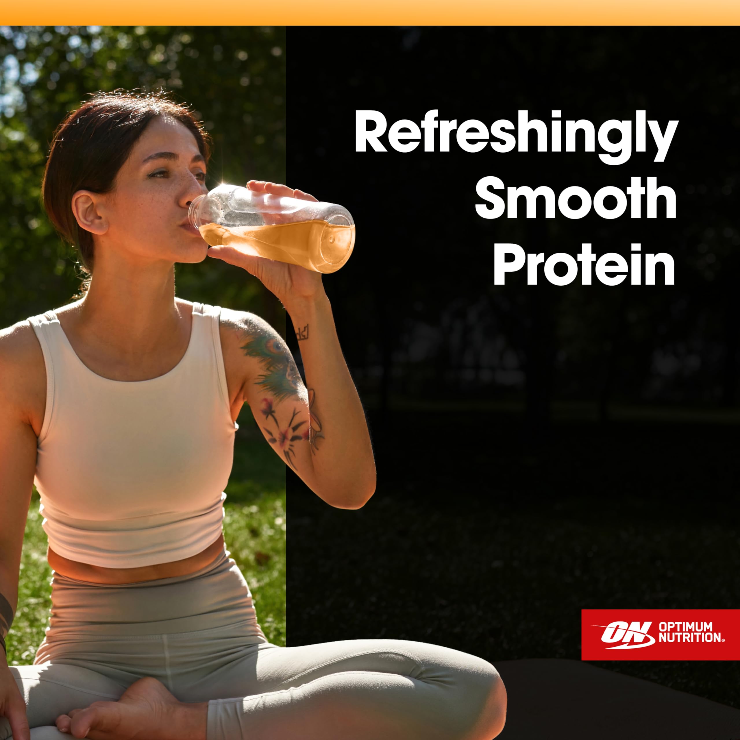 Optimum Nutrition Pro Quench, 10g Clear Protein, 10g Collagen peptides & Electrolyte Powder Drink Mix, Tropical Orange Mango, 20 Servings, 520 Grams (Packaging May Vary)