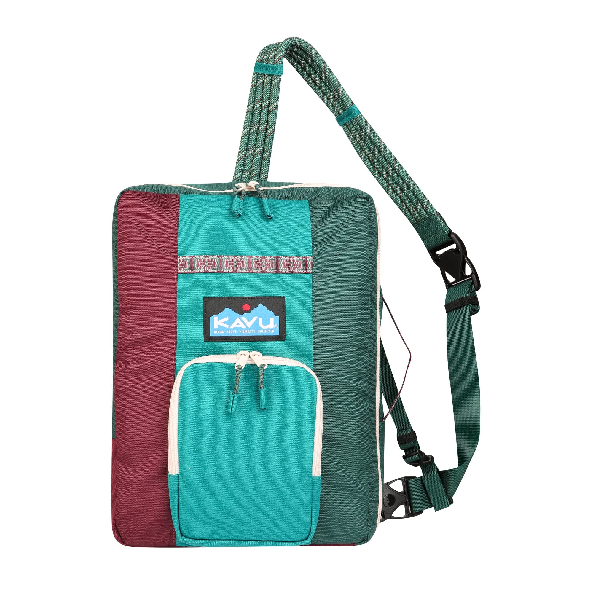 KAVU Rope Messenger Crossbody Bag Padded Water Resistant Commuter Pack