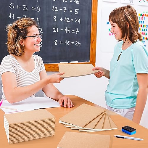 Miniatura 7 de feela Paquete de 90 cuadernos de papel kraft a granel, diarios de viaje rayados, cuadernos para hombres, mujeres, niñas, estudiantes, hacer planes,