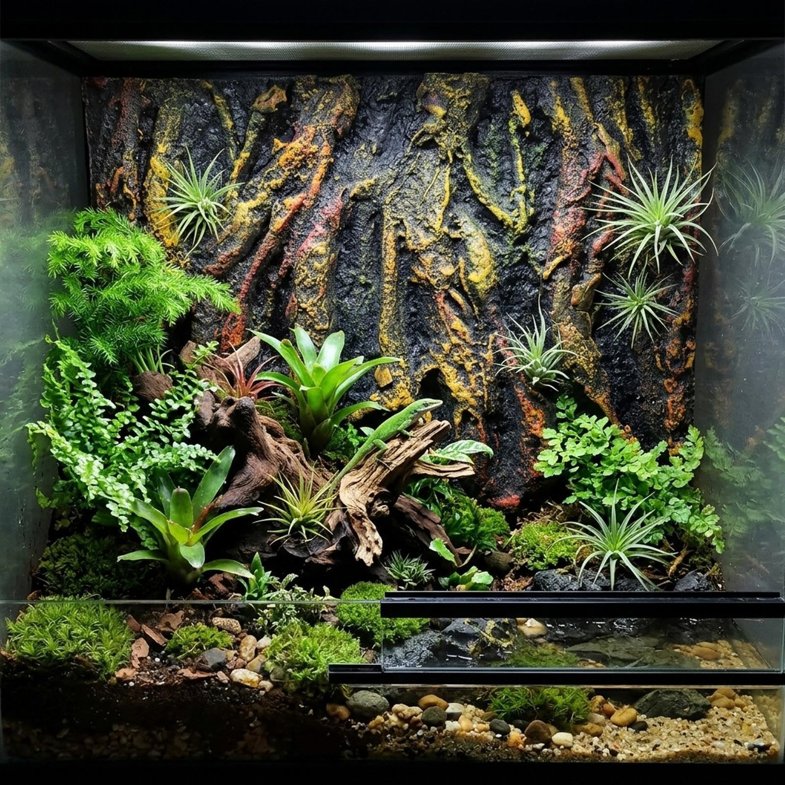kowaku Fondo de Acuario de Roca 3D, Hábitat de Reptiles, Telón de Fondo para Tortugas.