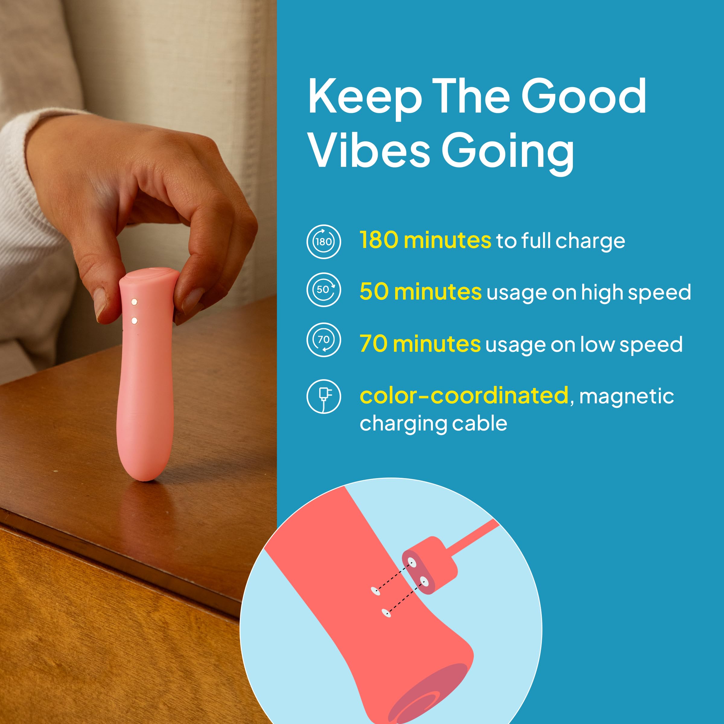 Amazon.com: Hello Cake Bullet Vibe - Discreet Personal Massager with 10  Vibrating Modes - Made of Body-Safe Silicone and ABS - Shower Ready,  Rechargeable, & Easy to Clean - Adult Sex Toy