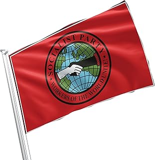 Democratic Socialists of America Flag 3x5 ft – Socialist Party of America Red Banner for Activists, History Lovers, and Collectors – Vivid Color, Double Stitched, Brass Grommets