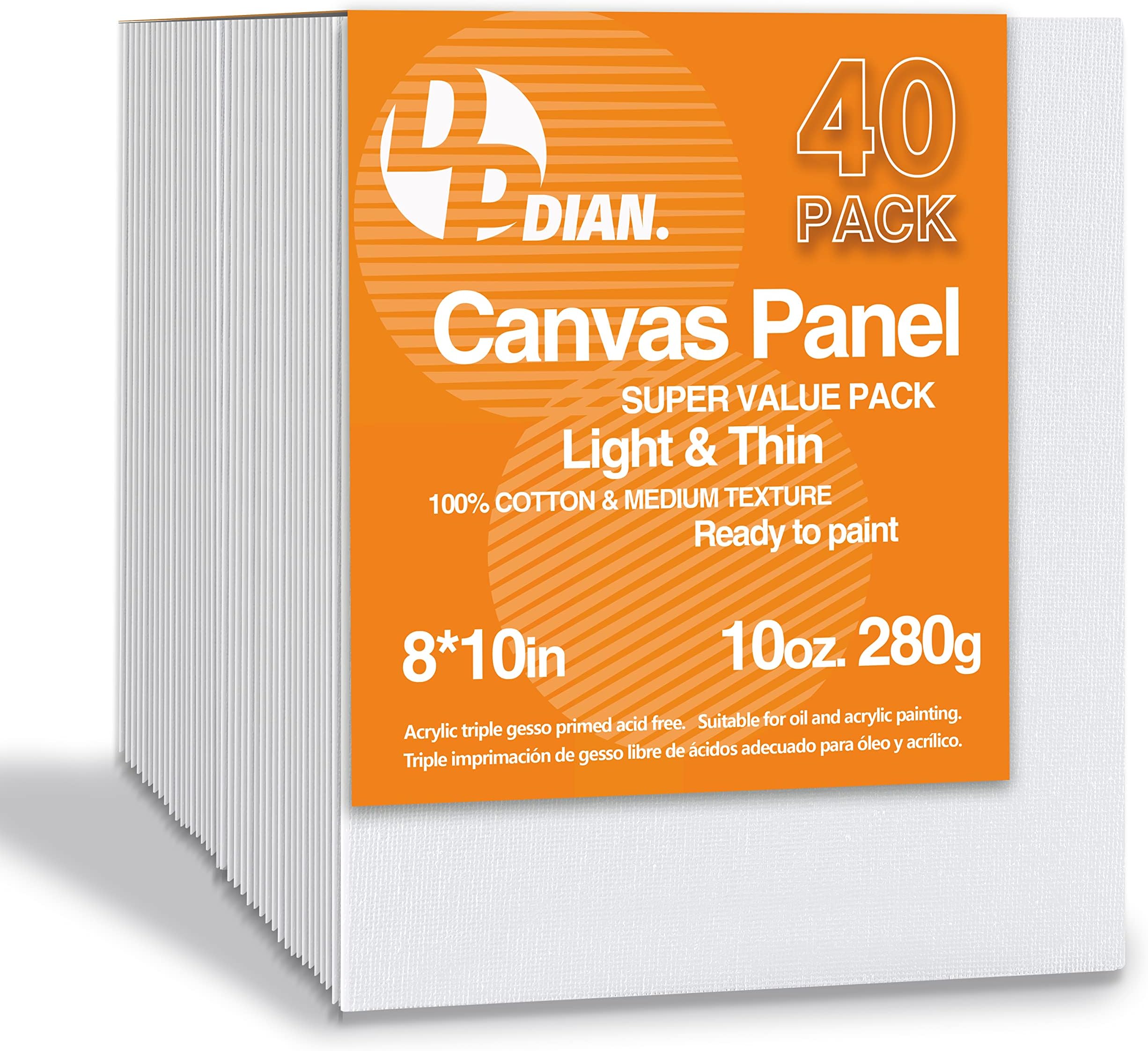 Canvas Boards for Painting, 52 Pack 8 x 10 Inch Blank