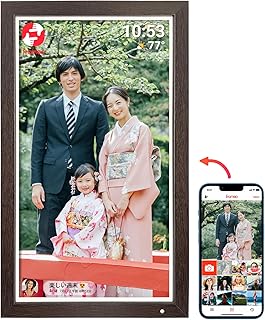 FRAMEO デジタルフォトフレーム21.5インチ大型WiFiデジタルフォトフレーム、1920 * 1080フルHDディスプレイ、32GBメモリ、リモコン、壁掛け、Frameo APP経由で写真やビデオを共有するのは簡単です