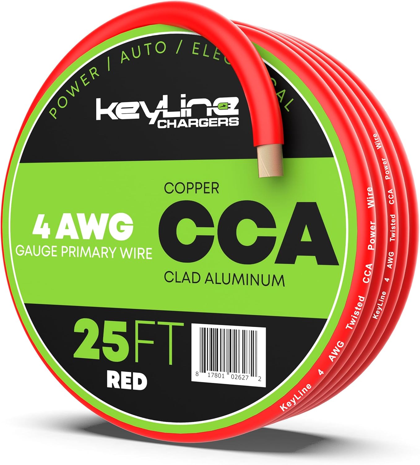 4 Gauge Wire 25ft Red 4 Gauge Amp Wire, Battery Cable