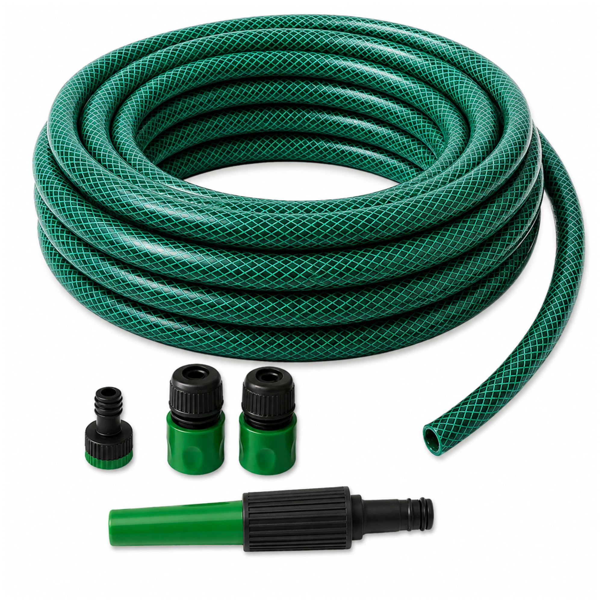Garden Hose Pipe 30M with Spray Nozzle & Connectors, Triple Layer Reinforced 12.5mm Water Hose