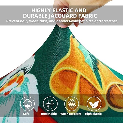 Miniatura 9 de Juego de 6 fundas elásticas de elastano para sillas de cocina, fundas protectoras extraíbles y lavables para sillas de comedor, para el hogar,