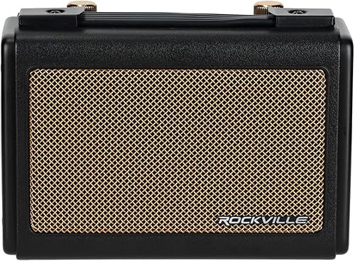 Miniatura 2 de Rockville GlideTone - Altavoz Bluetooth portátil retro, potencia estéreo de 25 W, TWS, controladores de rango completo de 2.5 pulgadas, duración de