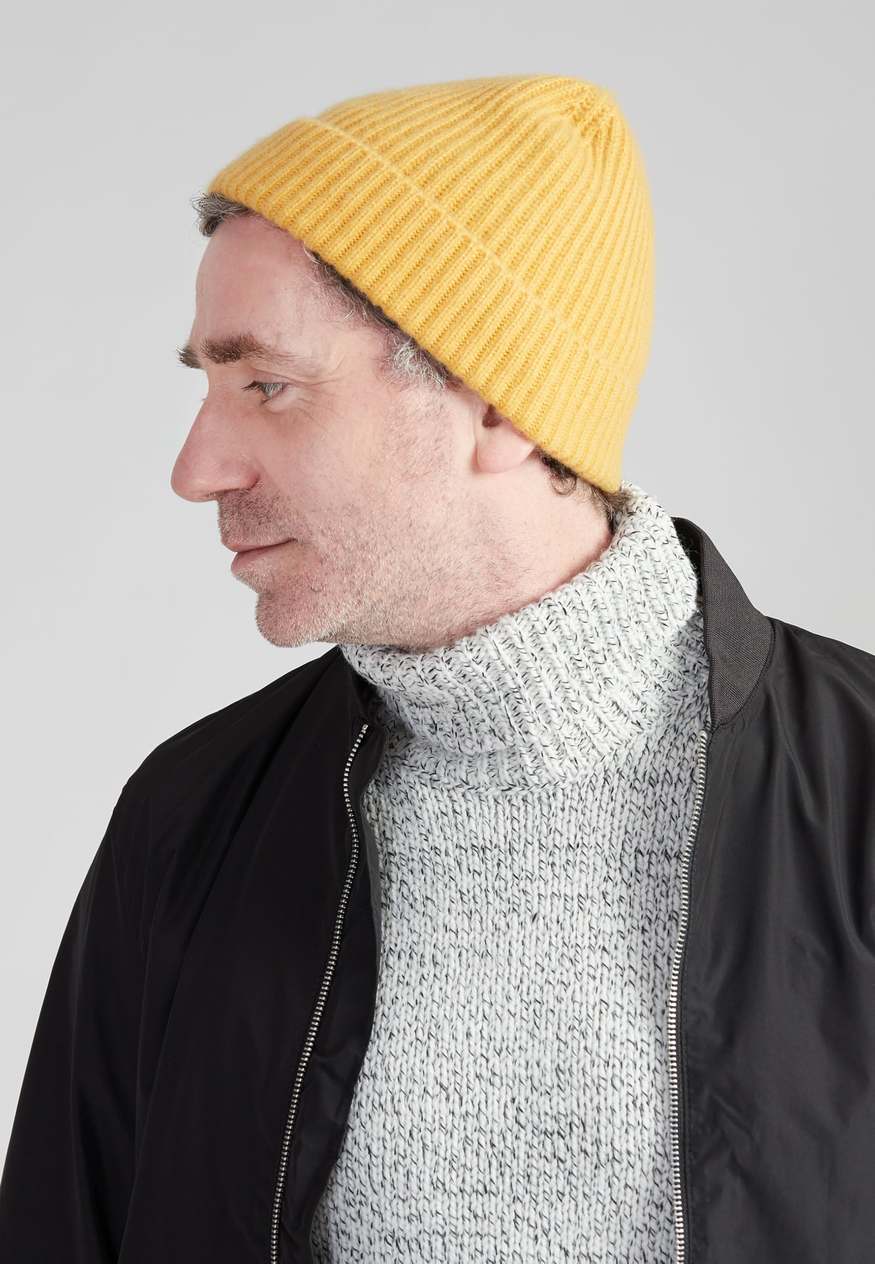 Style & Republic Męska klasyczna kaszmirowa czapka beanie ze struktury żebrowanej ze 100% kaszmiru, czapka z dzianiny premium o obwodzie 52 cm, idealna na zimne dni, rozmiar uniwersalny