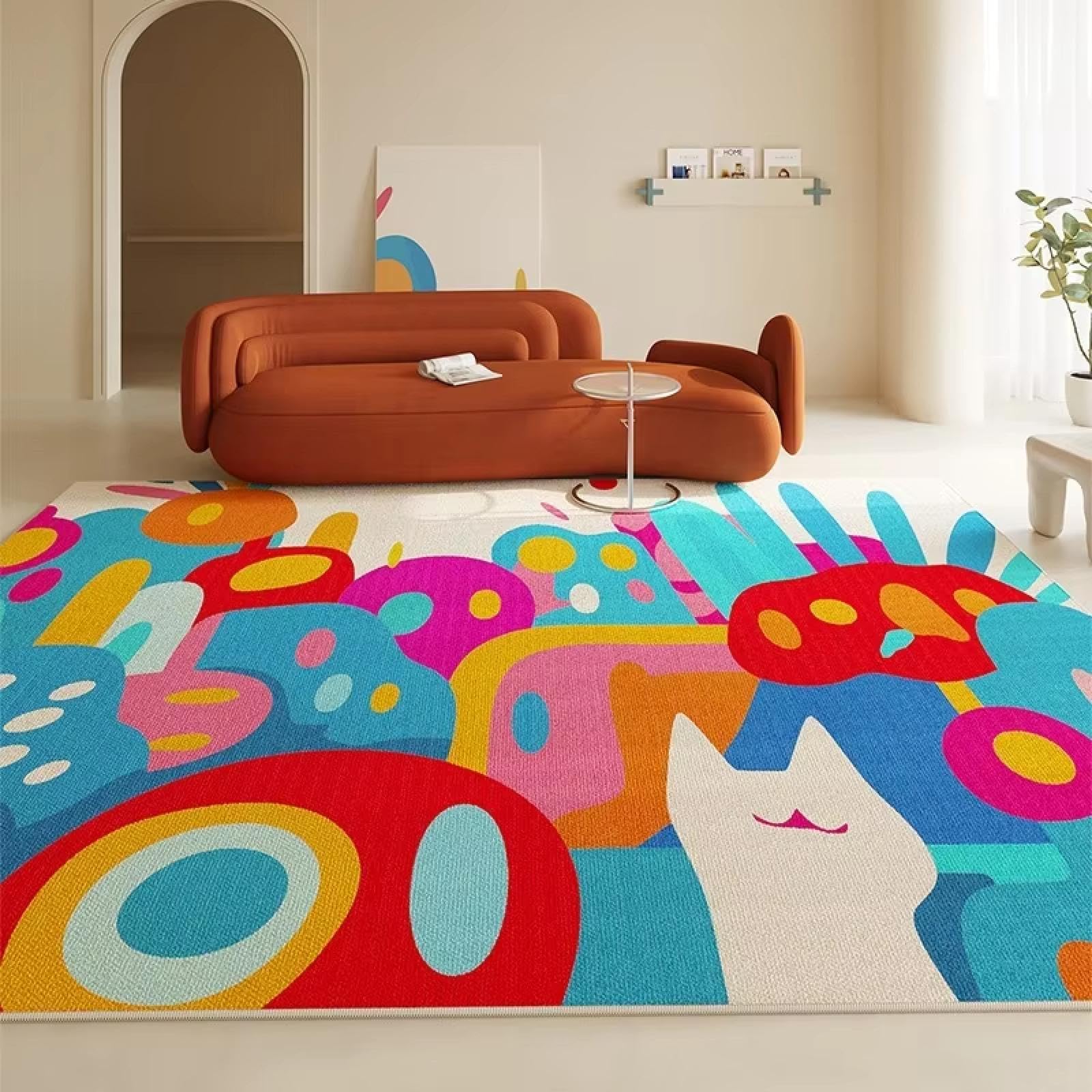Alfombra abstracta resistente de diseño artístico para vestir tu guardarropa de 90x120