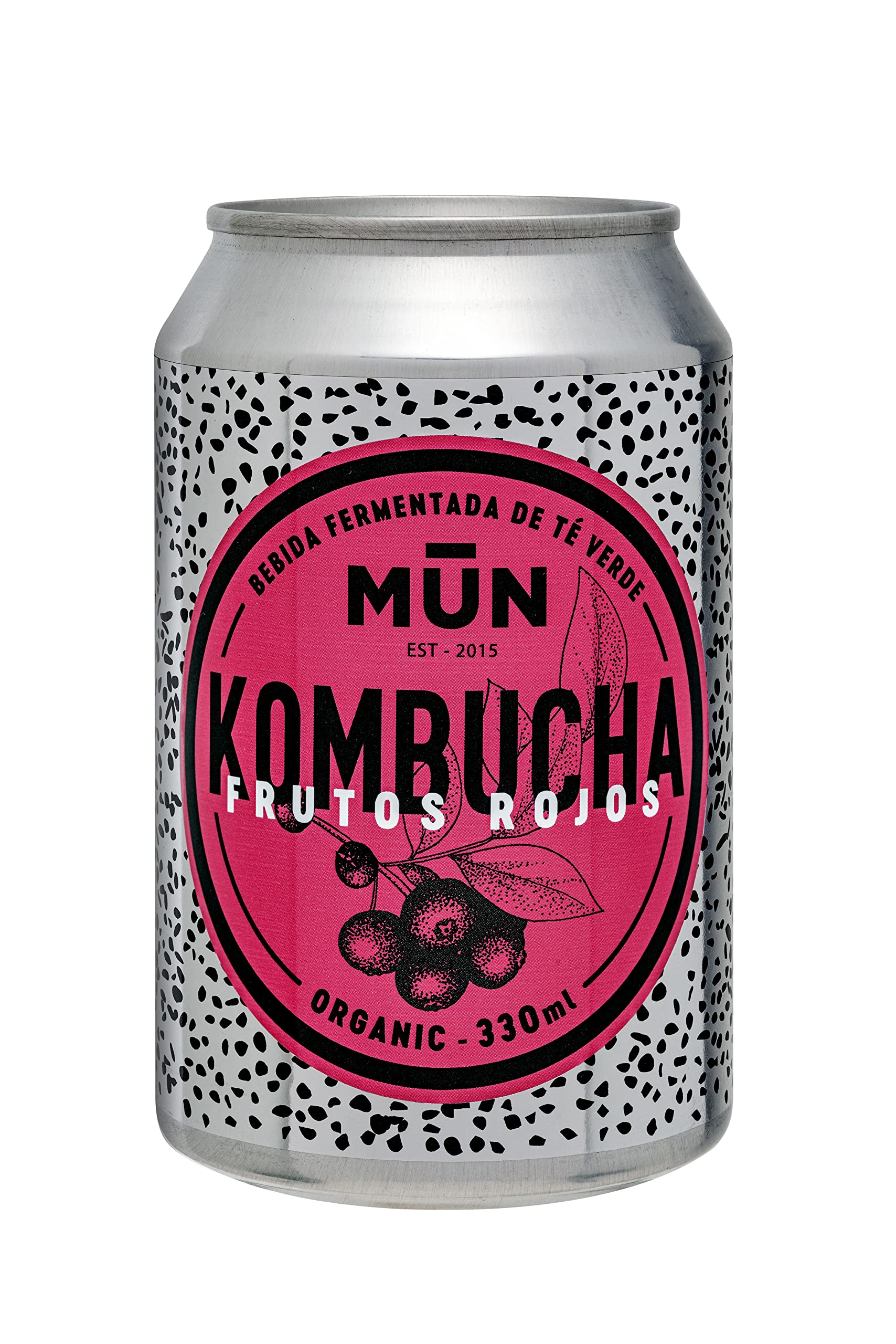 Mūn Ferments Té Kombucha Pack 12x330ml - Bebida Ecológica Con Probióticos - Té Kombucha Jengibre Y Limón-Sin Azúcar Y Baja En Calorías-Latas Libres De BPA-Infusión Fermentada Artesanal-Libre De Gluten