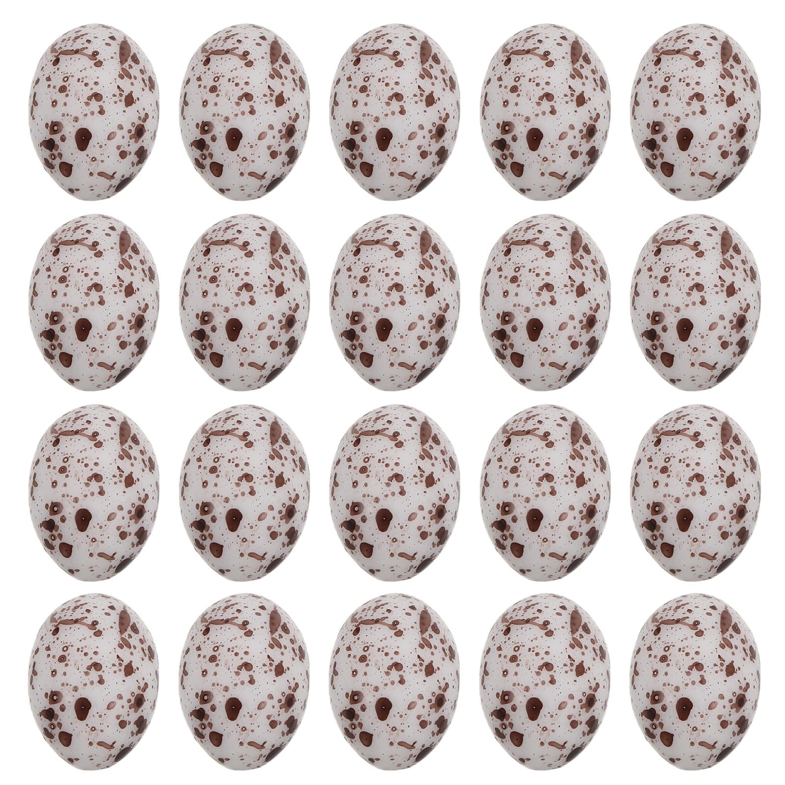 BESPORTBLE 50Pcs Mini Speckled Quail Eggs Bulk - Lifelike Faux Quail Egg Decor for Easter Crafts Dollhouse Accessories Bird Nest Display Diy Party Scene