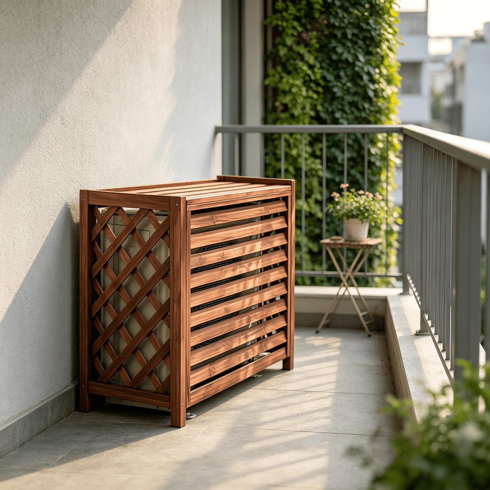Klimageraet Schutzgitter Aussen Lamellen Sichtschutz Verkleidung