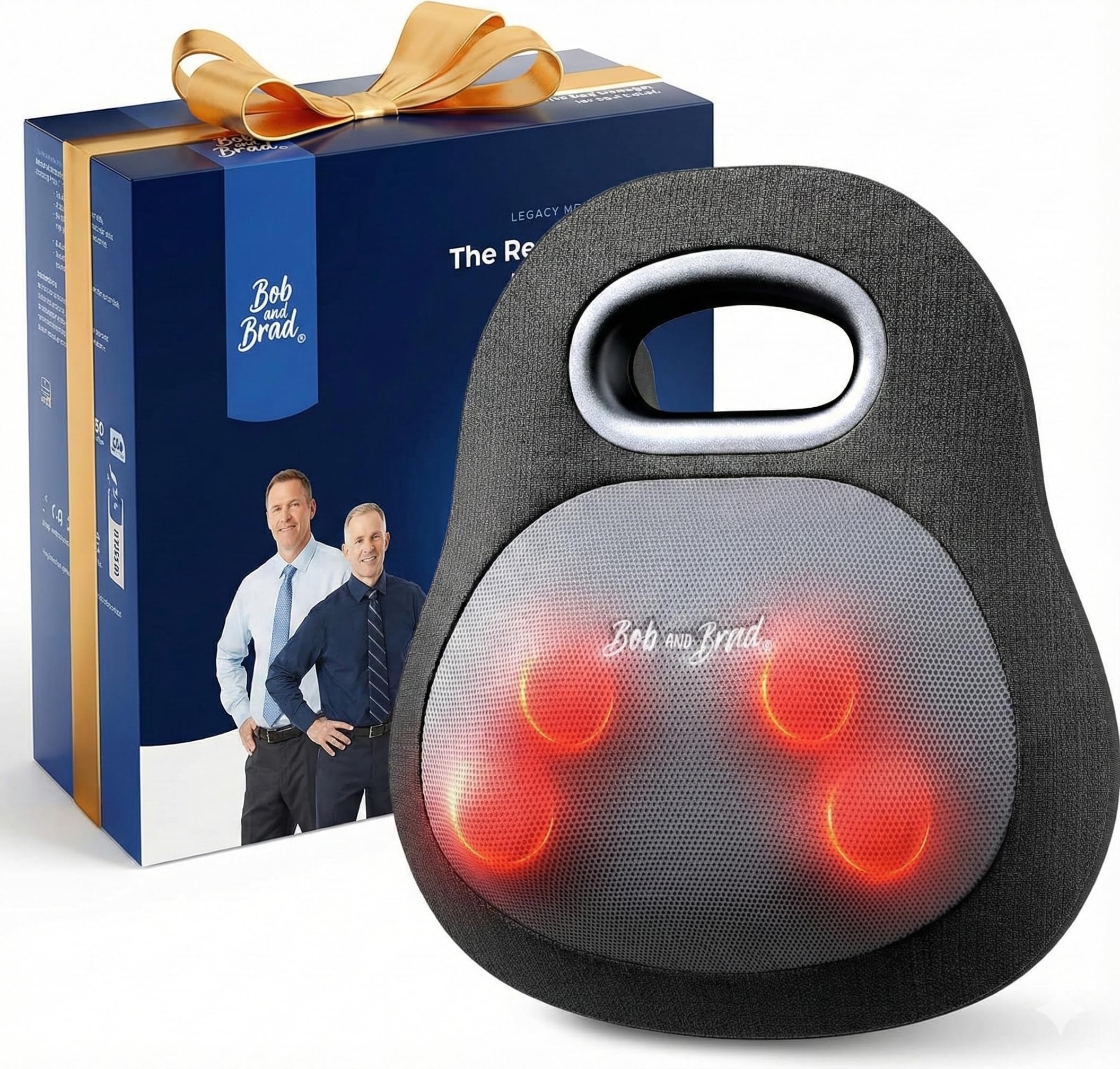 Photo 1 of BOB AND BRAD Cordless Back and Neck Massager with Heat, FSA Eligible HSA 4D Shiatsu Massage Pillow for Pain Relief Deep Tissue, 6H Battery, Gift for Stress Relief at Home Office & Car