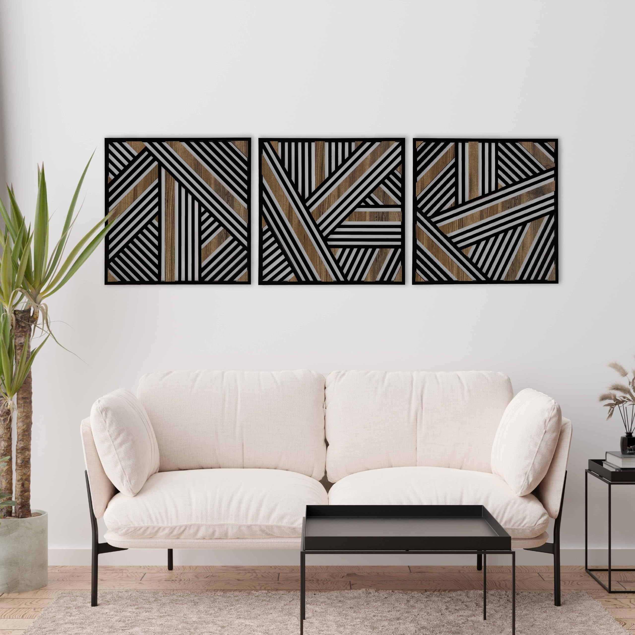 Amazon.com: Art Deco Wood Wall Art, Unique Geometric Design