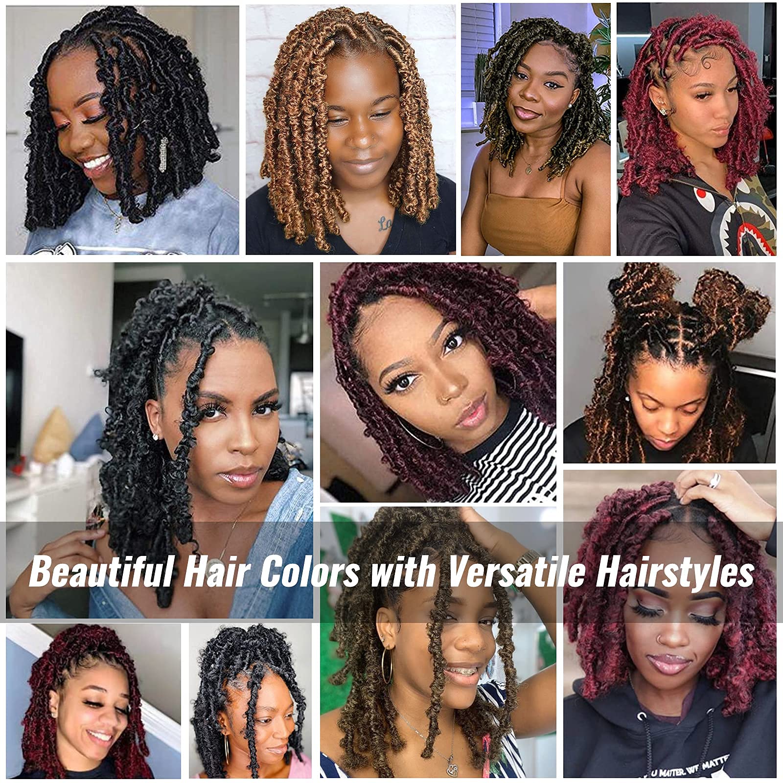 Short Butterfly Locs Black Braiding Hair Butterfly Locs Crochet Hair 12