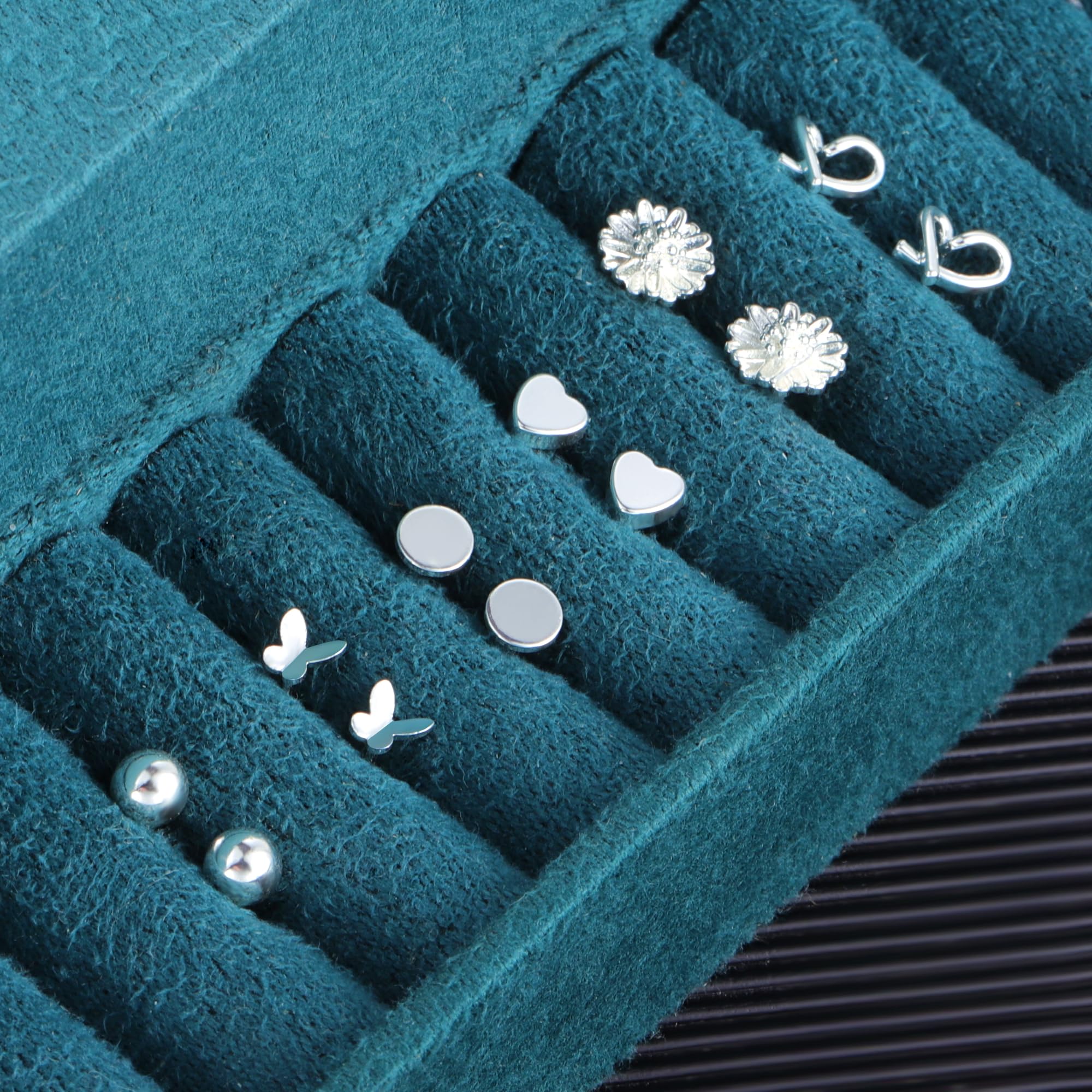 ASH'S CHOICE 6 Stück Damen-Ohrringe, Edelstahl, Piercing, Knorpel, Helix, S925/vergoldet 14 Karat