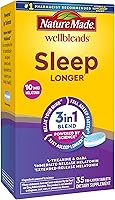 Vista 1 de Nature Made Wellblends Sleep Longer, melatonina 10 mg, L teanina 100 mg y GABA 100 mg, suplemento para dormir, 35 tabletas de tres capas