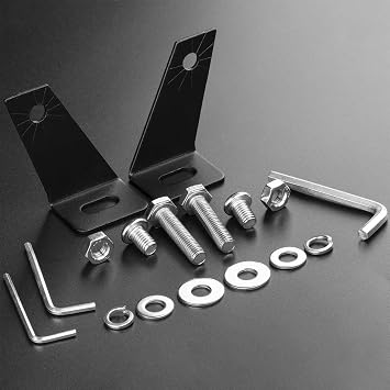 Light Bar Mounting Bracket, Aluminium Universal Adjustable Lightbar Side Mounted Brackets Mounts for Off Road Boat Trucks Pickup SUV ATV UTV 2 Pack