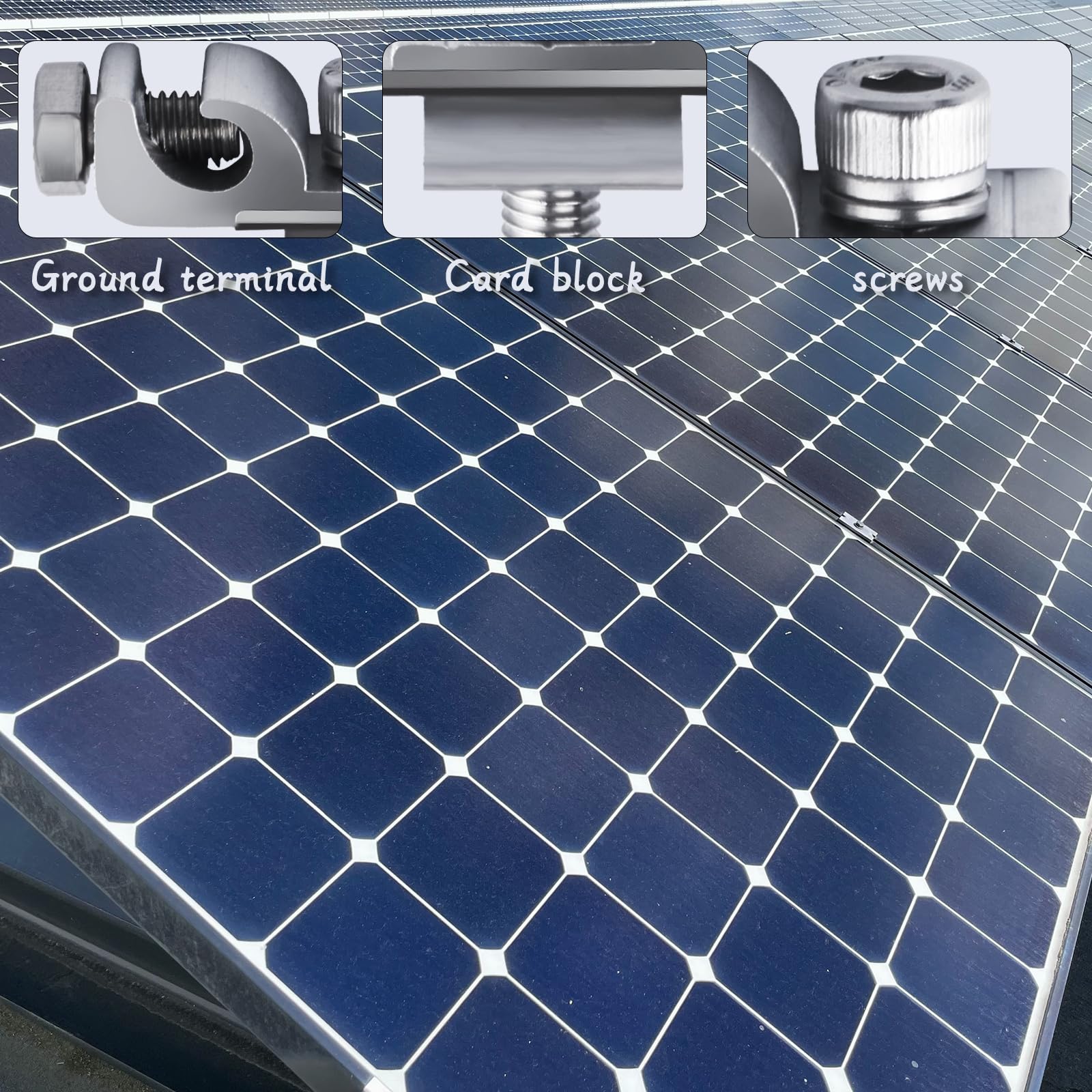 K2 Systems MC SET Morsetto 25-40 Morsetto Centrale Universale Per Modulo K2 SILVER - Foto 7