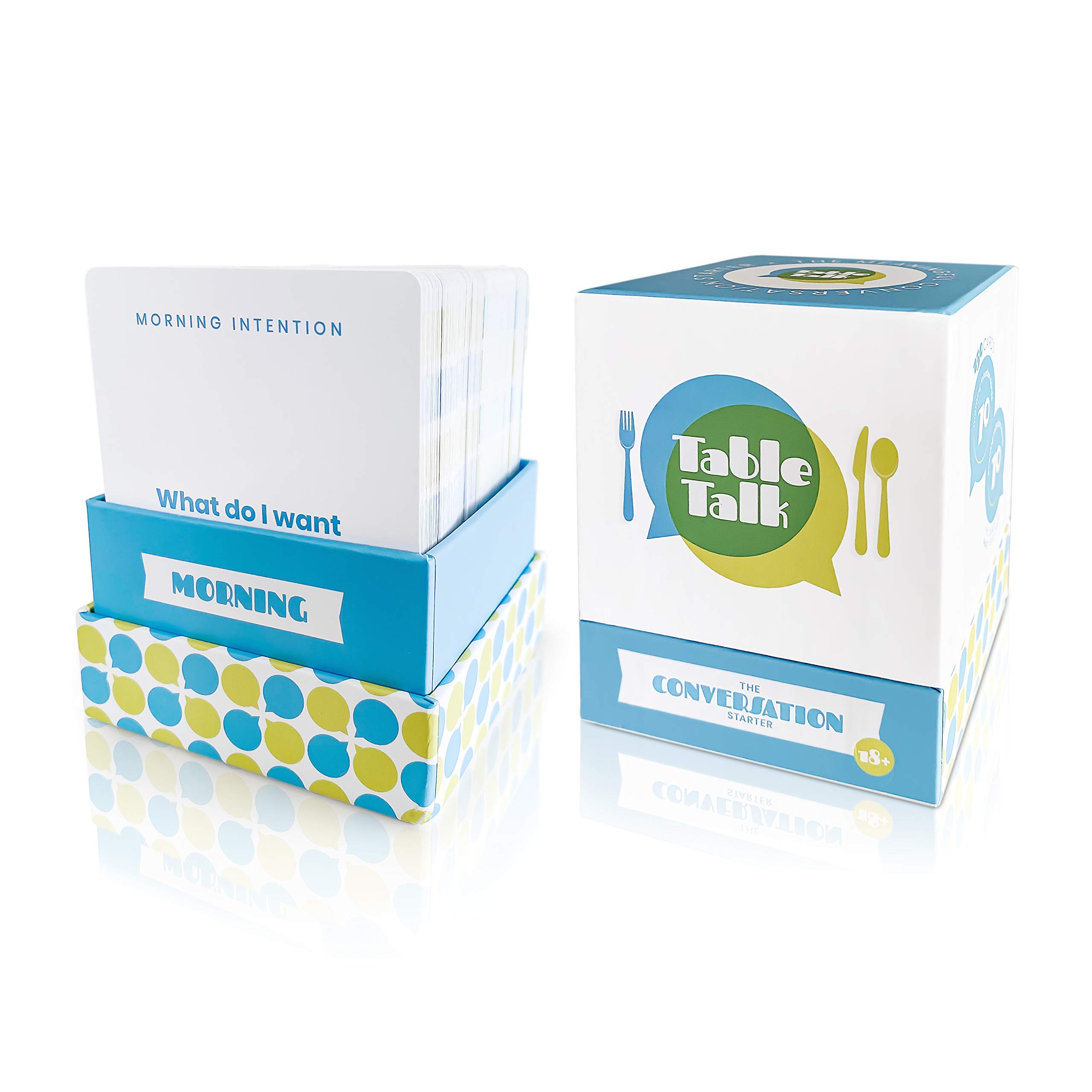 Table Talk 150 Positive Affirmations Cards with Reflexion and Intention Cards - Meaningful Conversation Starter Adult Game - Conversation Cards for Couples Cames