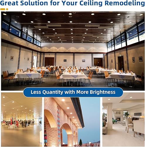 Miniatura 10 de Paquete de 8 luces empotrables de 6 pulgadas, 4000 K ultrafinas LED sin lata, luces empotrables regulables, luces empotrables regulables, 2000