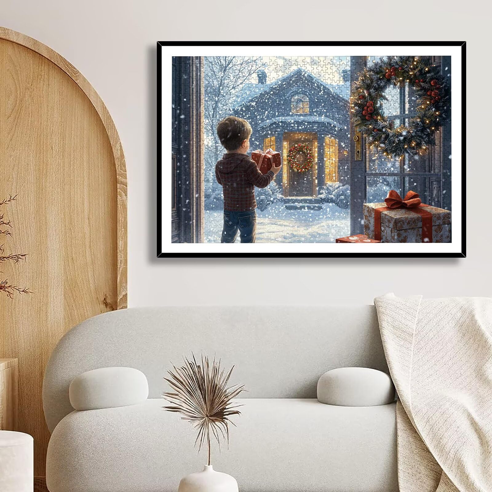 Puzzle 5000 Pezzi Natale, Puzzle Paesaggio 5000 Pezzi Arte per Adulti e Bambini, Misura: 156.5x105.5 cm, Puzzles Legno per Adulti con Squisita Scatola di Imballaggio, Regalo Donna, Regalo Uomo, -9187