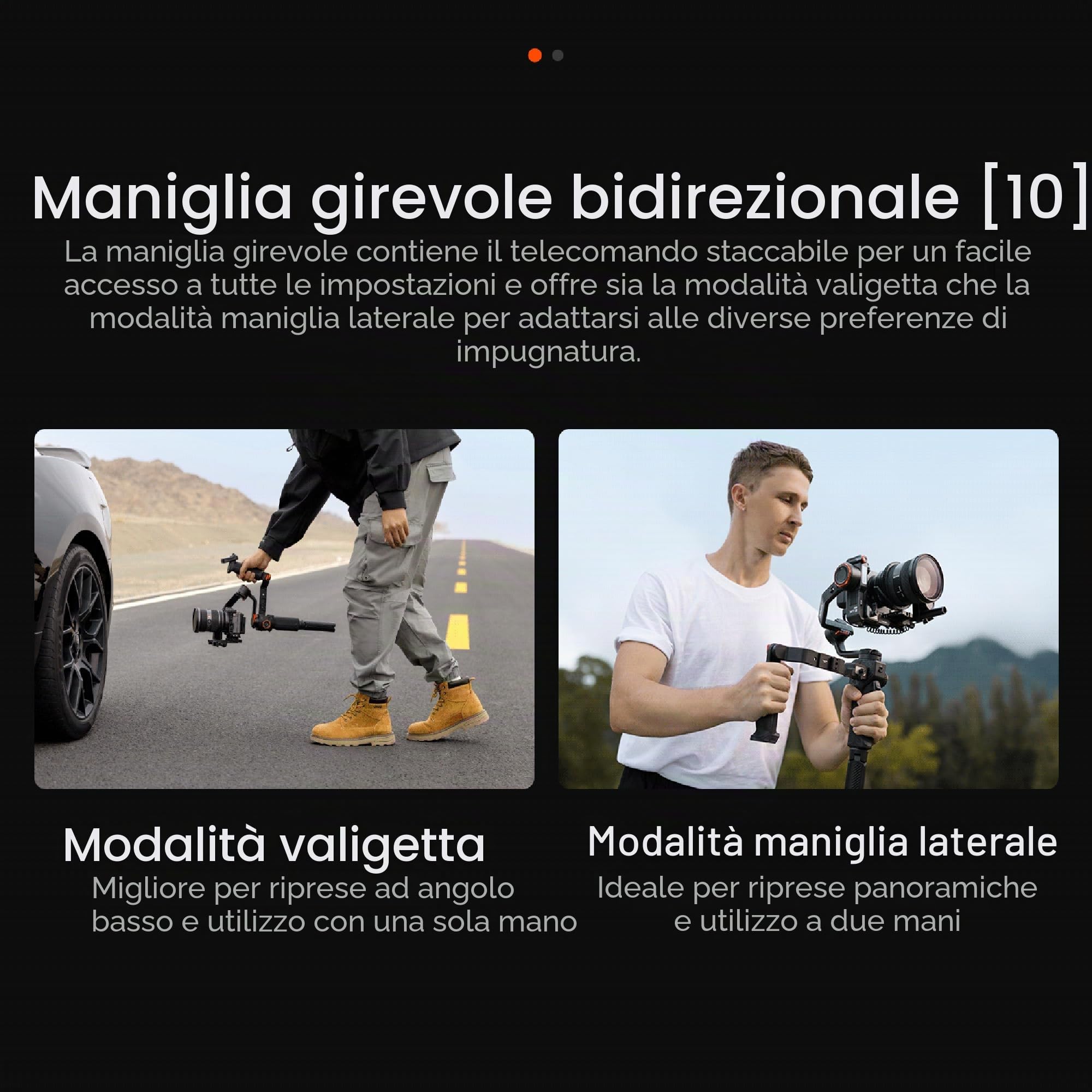 Hohem iSteady MT3 Pro Kit Gimbal Stabilizzatore per Fotocamera, con AI Tracker e Telecomando Live Feed Rimovibile, Manopola Rotante Bidirezionale, Follow Focus, Rotazione Verticale Rapida, Capacità di