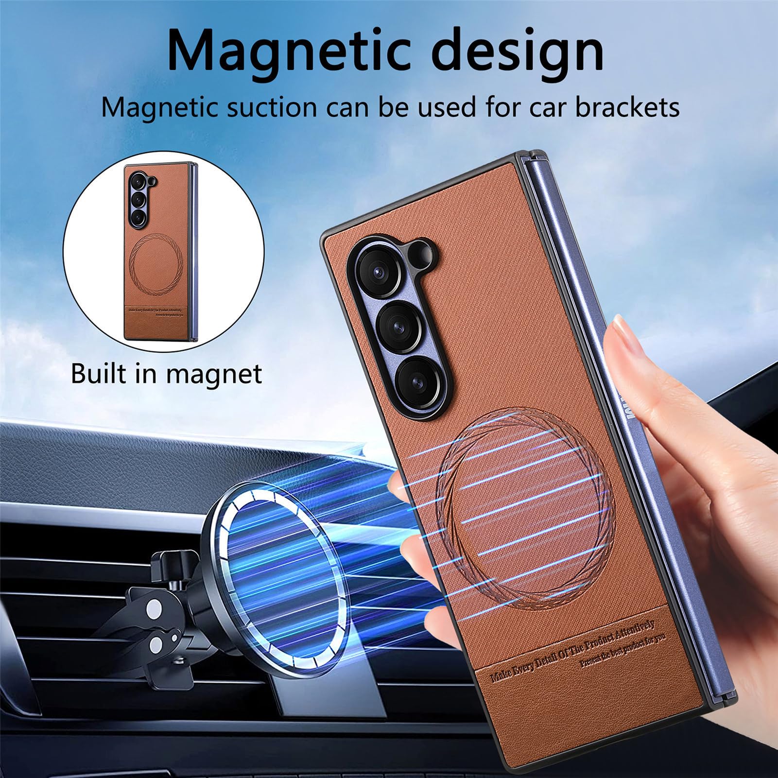 Funda Delgada For Samsung Galaxy Z Fold 8 Ultra, Soporte De Cuero Antihuellas, Carcasa De Carga Inalámbrica, Parte Trasera Esmerilada, Cubierta De Luz Resistente A Impactos(Beige)