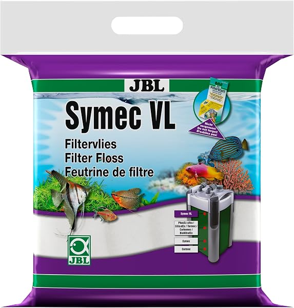 JBL Symec Ouate filtrante 250g, Ouate filtrante pour filtre d'aquarium contre toutes les turbidités de l'eau - 4