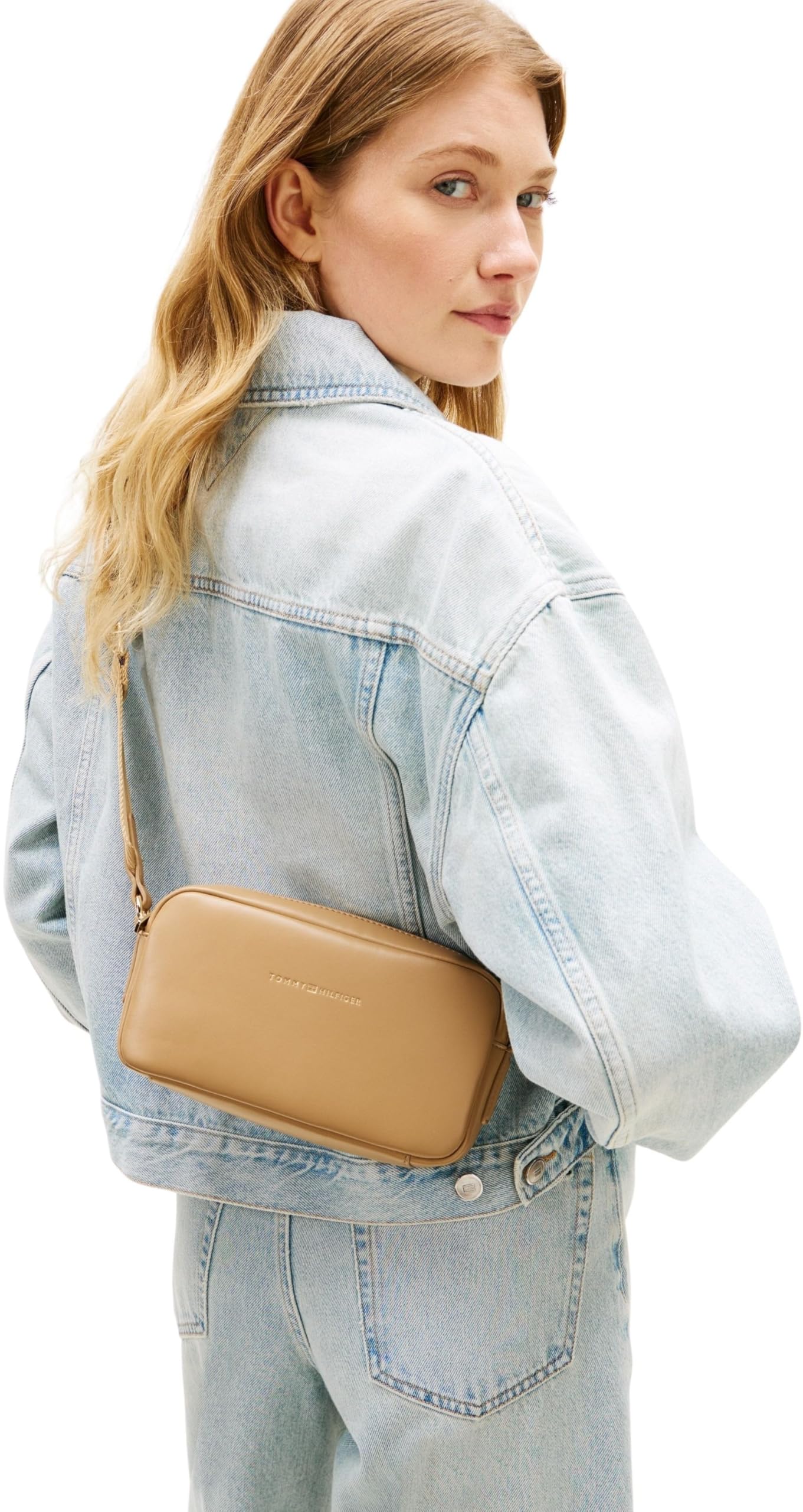 Tommy Hilfiger Th Essential AW0AW18370 Crossover, KHAKI (tela Safari), da donna, taglia unica