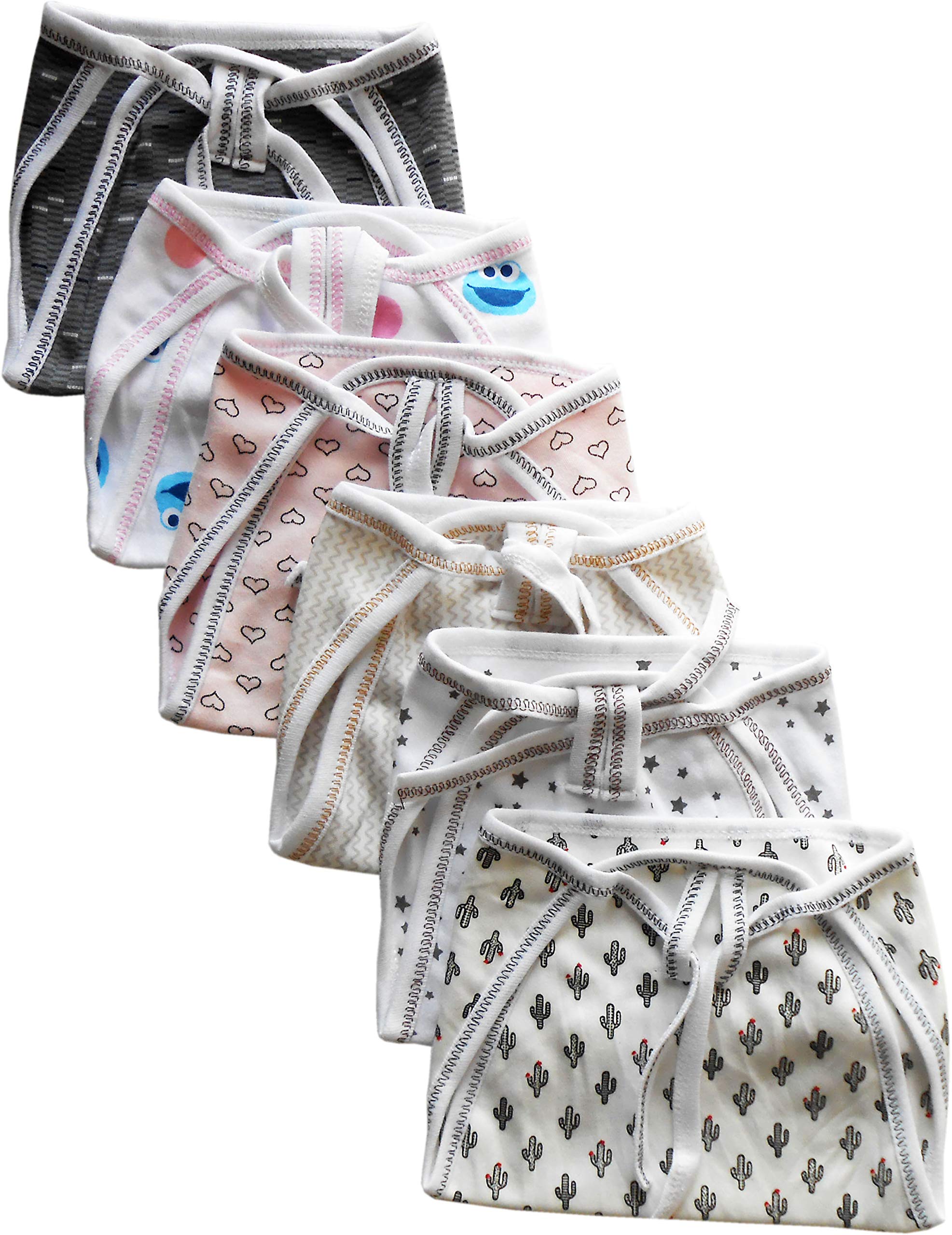 Tinchuk Nammababy Newborn Baby Hosiery Cotton Cloth Double Layer Nappies Multicolor(0-6 Months)(6 Piece) 3