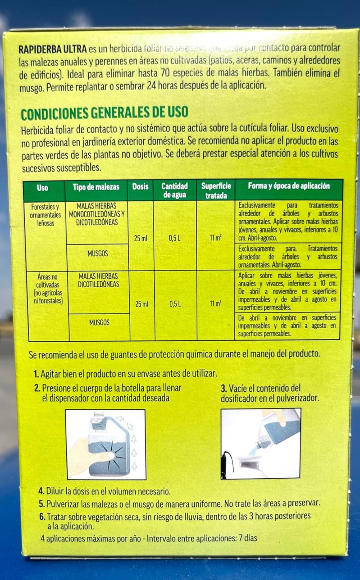 Herbicida Roundup de 250 ml. Desherbarte De rápida y total eficacia, Sin residuos (lo mas parecido al glifosato)
