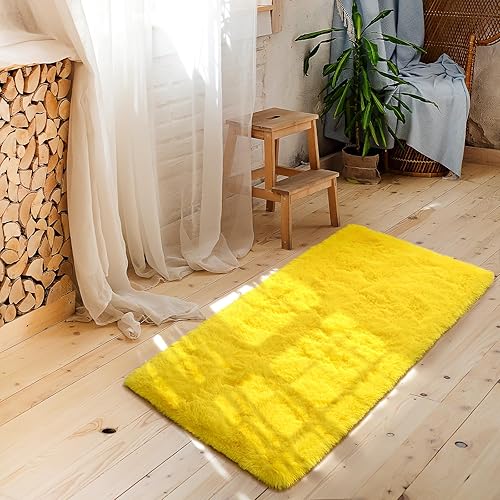 Miniatura 112 de Amearea Alfombra suave y esponjosa de alta calidad, moderna, 5 x 7 pies, alfombras de felpa mullida para sala de estar, dormitorio, habitación