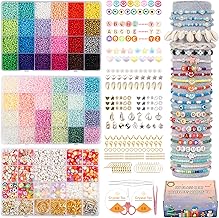 WECUTE Beads for Bracelets, 25228 Pieces 48 Colours 3 mm Beads Set for DIY Bracelets, Necklaces, Anklets, Children Adults, DIY Bracelets Kit Children Children