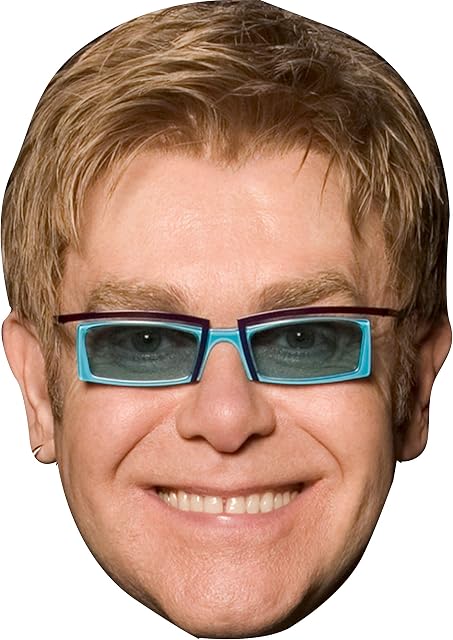 FoxyPrinting Elton John 2018 Celebrity Cardboard Party Face Mask Fancy Dress