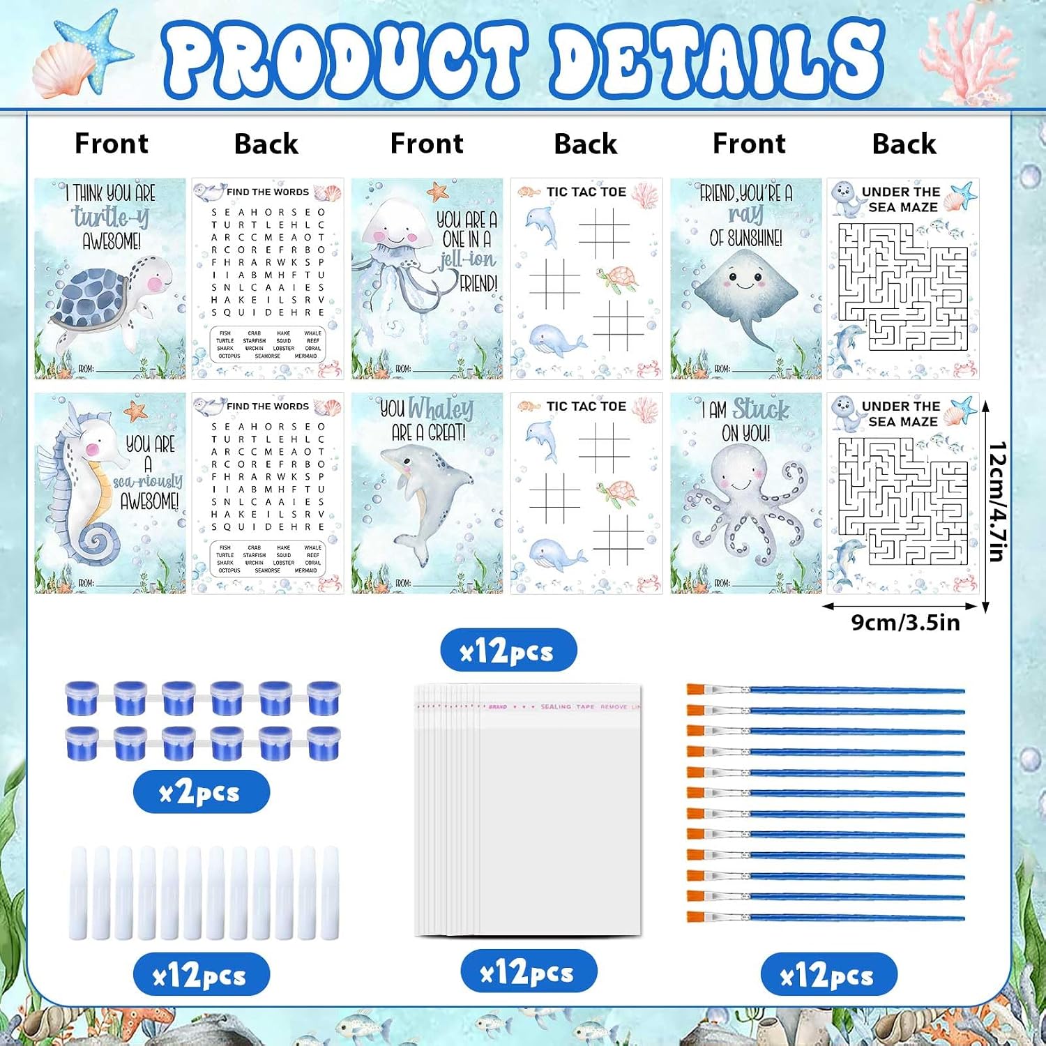 Pzhgoct Under the Sea Party Favors: 12 Set Natural Craft Shells (3.5-4 Inches) DIY Activity Toys - Ocean Party Favors for Mermaid Birthday/Deep Sea Party Hosts