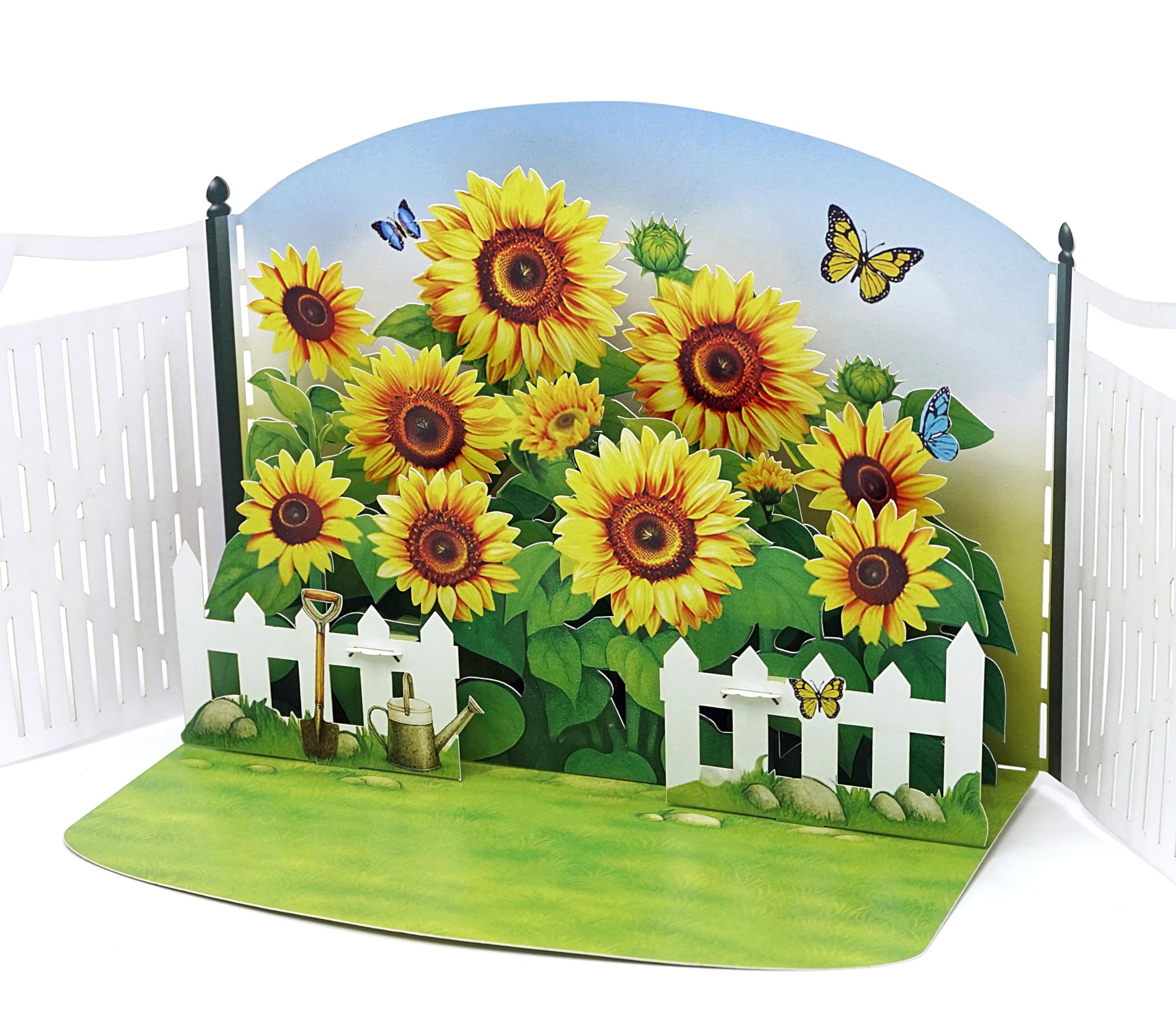 CUTPOPUP Sunflowers Garden Happy Mothers Day Cards Pop Up, Birthday Cards for Women, 3D Flowers Card for Wife Her Girl Sister Mum Valentines Day Card (Sunflowers Garden) US8-FL194UK
