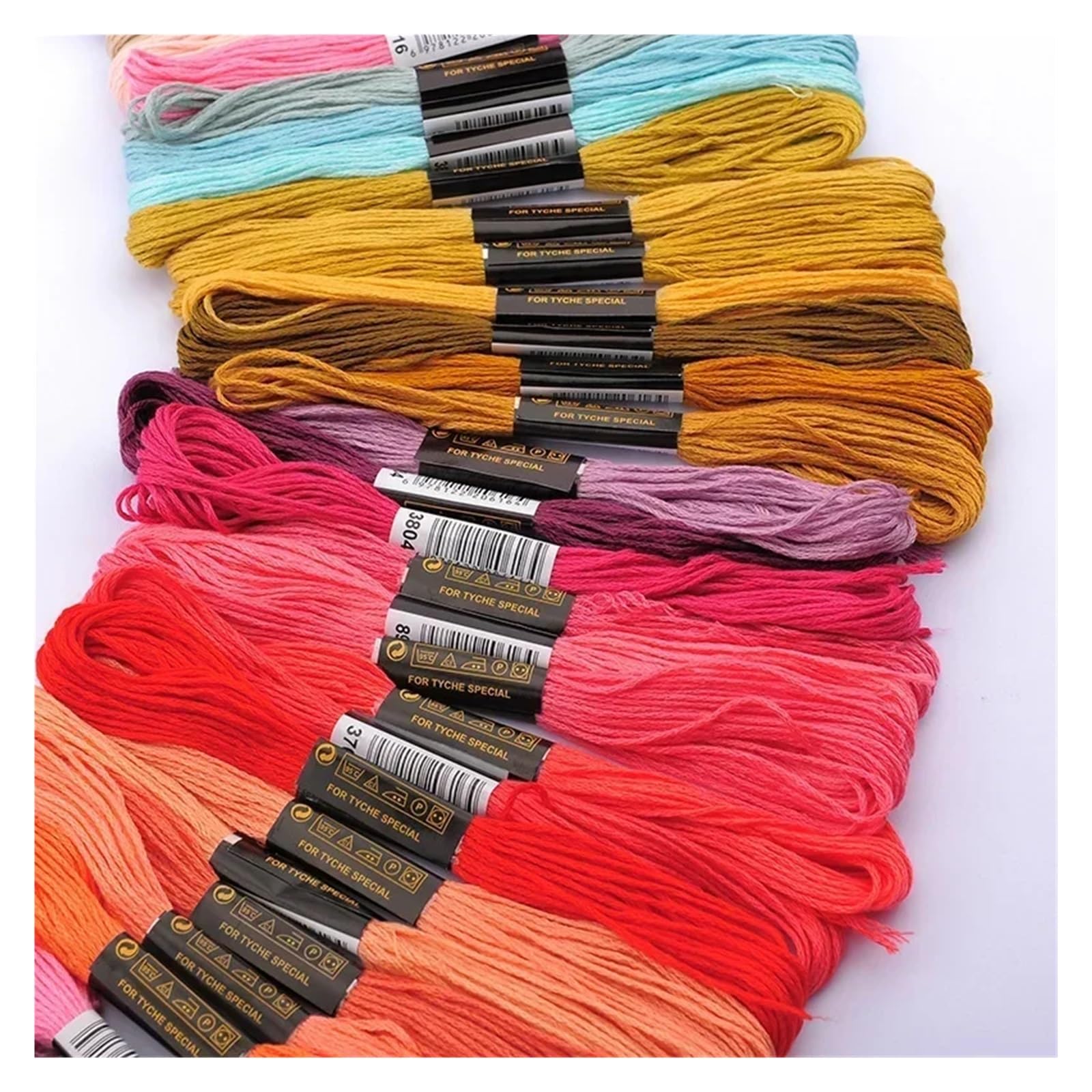 Stickgarn 50/100/150/447 Farben Kreuzstichgarn – farbechtes Sticktwist for DIY-Nähen, Handarbeiten, Kunsthandwerk Baumwollgarn(100colors)