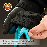 COOLJOB Waterproof Winter Work Gloves for Men and Women, Double Coated Rubber with Grip, Warm Lined for Farm Freezer, Construction, Warehouse, One Pair Blue, X-Large Size