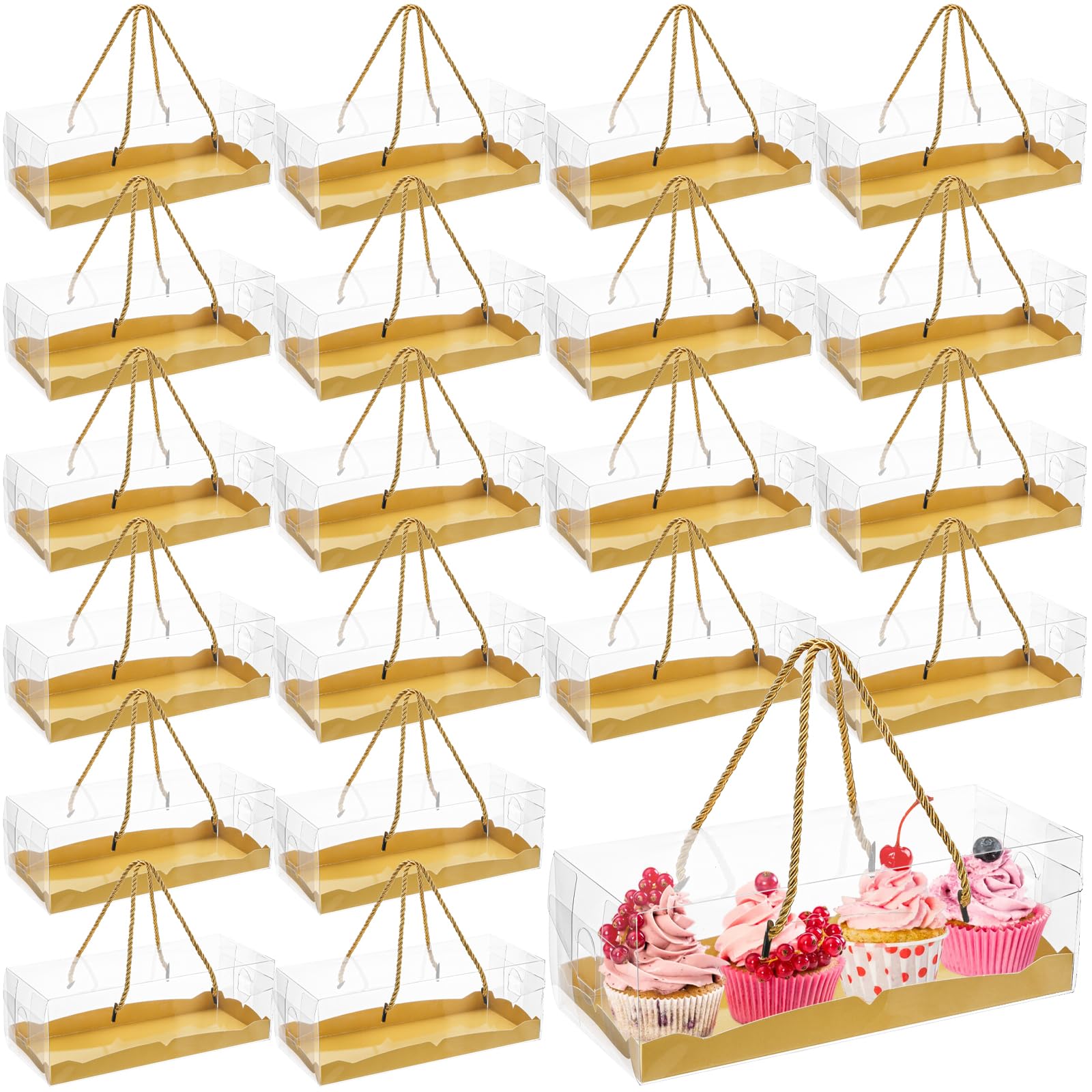 Boîtes à gâteau en forme de citrouille au design raffiné pour créations fines (Lot de 20)
