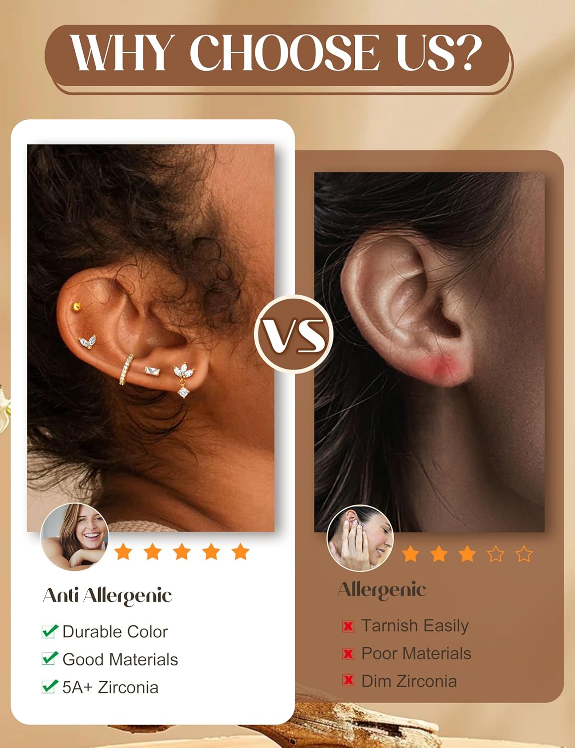 ORAZIO 20G Helix Piercing Jewelry Flat Back Cartilage Earrings for Women Surgical Stainless Steel Hypoallergenic Hoop Stud Earrings Set Tragus Helix Piercing Jewelry for Sensitive Ears Single Pc - Image 9