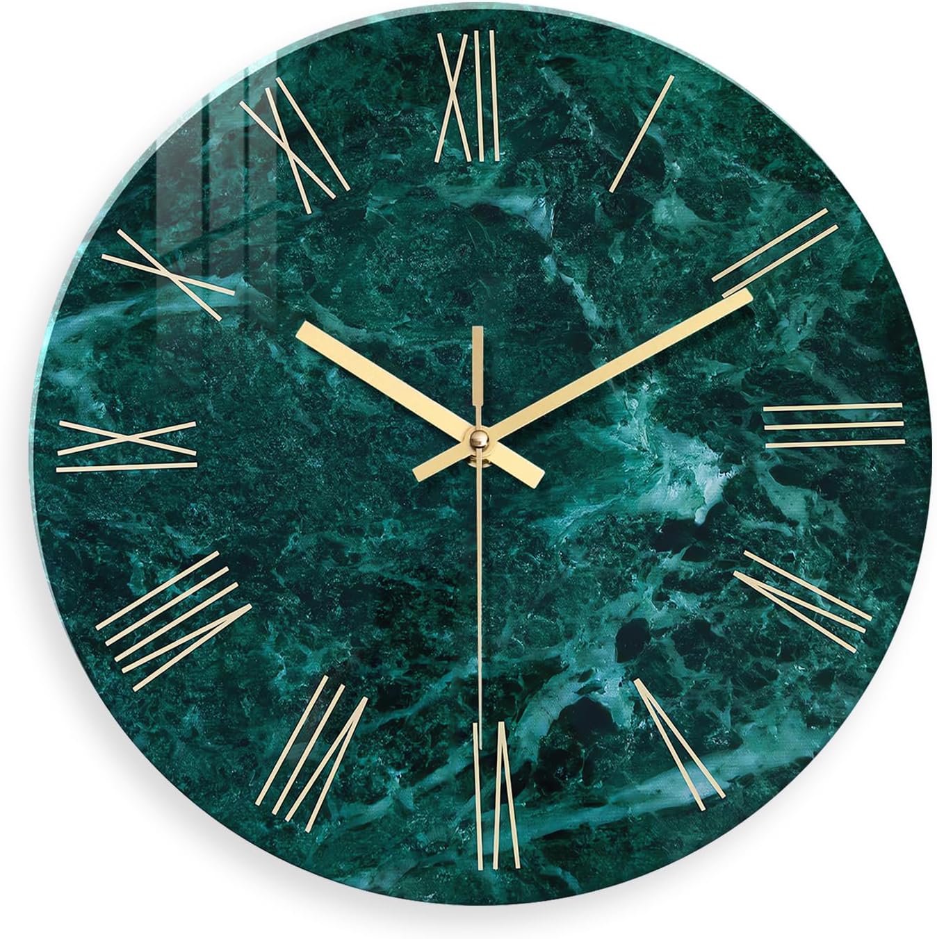 Teal Glass Wall Clock Battery Operated 16 Inch Modern Clock for Living Room Decor Large Wall Clock Silent 16 Inch Teal3