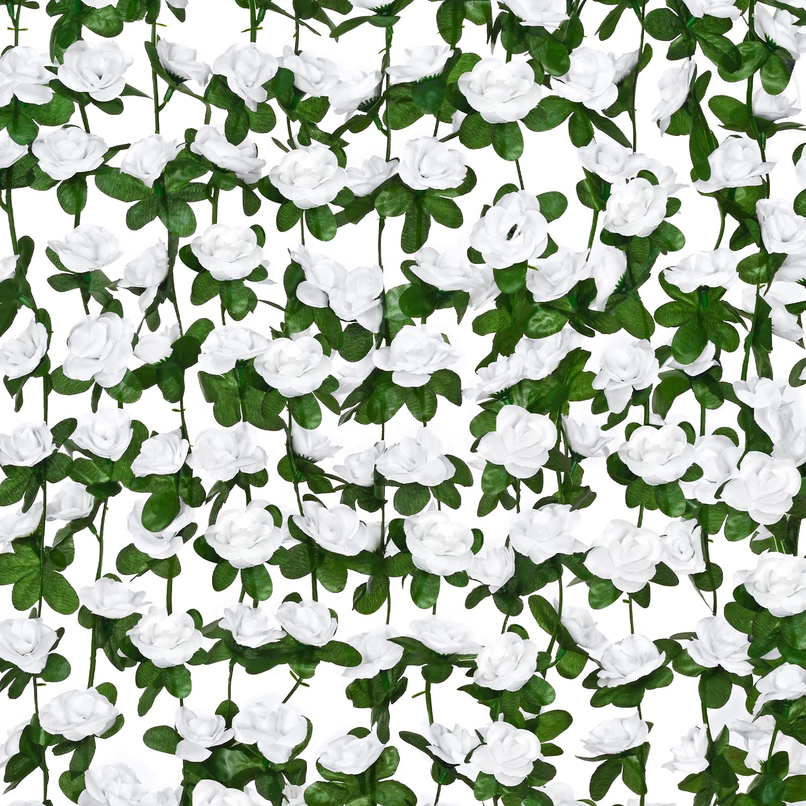 BLEUM CADE Künstliche Rosenranken für Schlafzimmer, niedliche hängende Blumenranken, Blumengirlande, Dekorationen für Hochzeit, Party, Wand, Raumdekoration, ästhetisch, 5 Stück