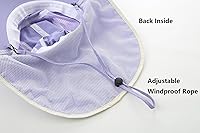 Vista 3 de Sombrero de protección solar UV para mujer, plegable, con solapa para el cuello, sombrero de pesca de ala ancha con agujero para cola de caballo